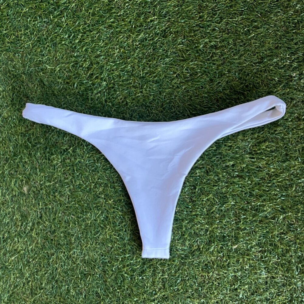 Ark Swimwear White Brazilian Bikini Bottom
